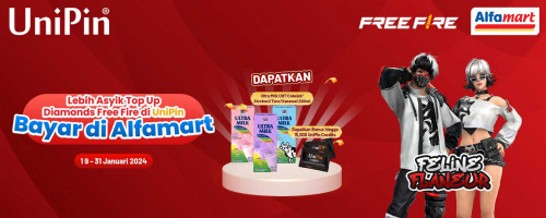 Top Up Diamonds Free Fire dan Bayar di Alfamart, Dapatkan Ultra Milk Gratis + Bonus 15rb UniPin Credits